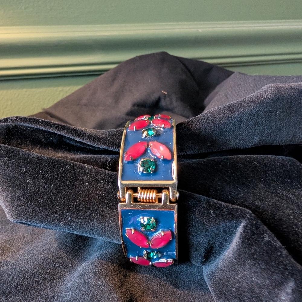 J.Crew Floral Enamel Hinged Bracelet - Picture 3 of 5